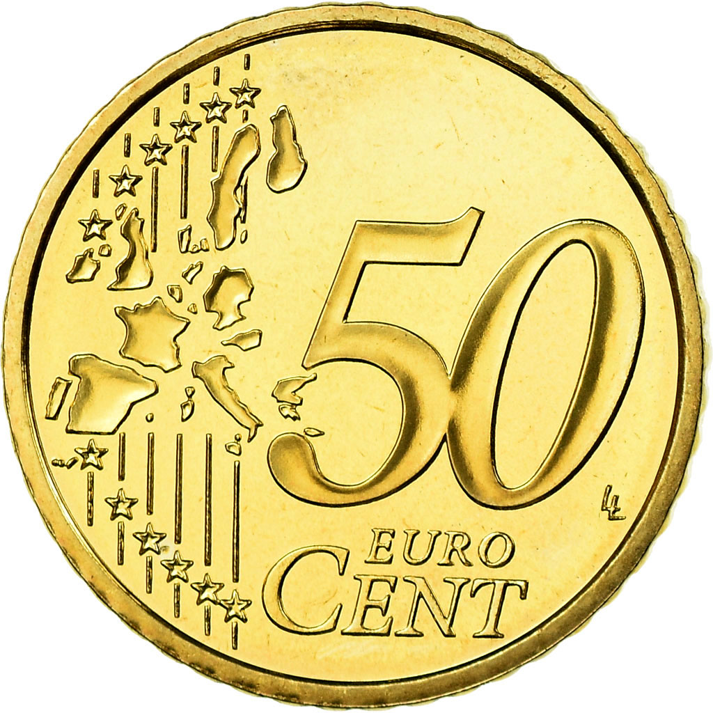 France, 50 Euro Cent, 2004, BE, MS(65-70), Brass, KM:1287