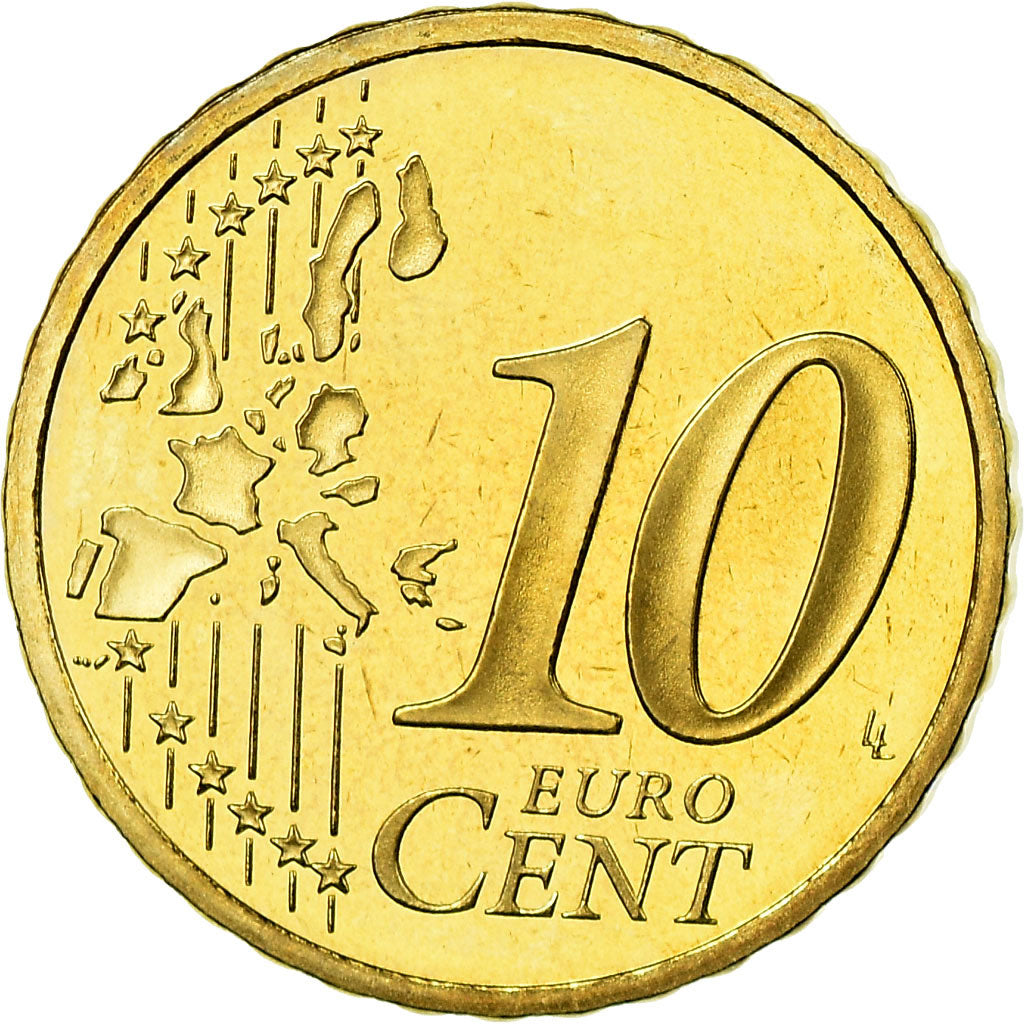 Frankreich, 10 Euro Cent, 2004, BE, STGL, Messing, KM:1285