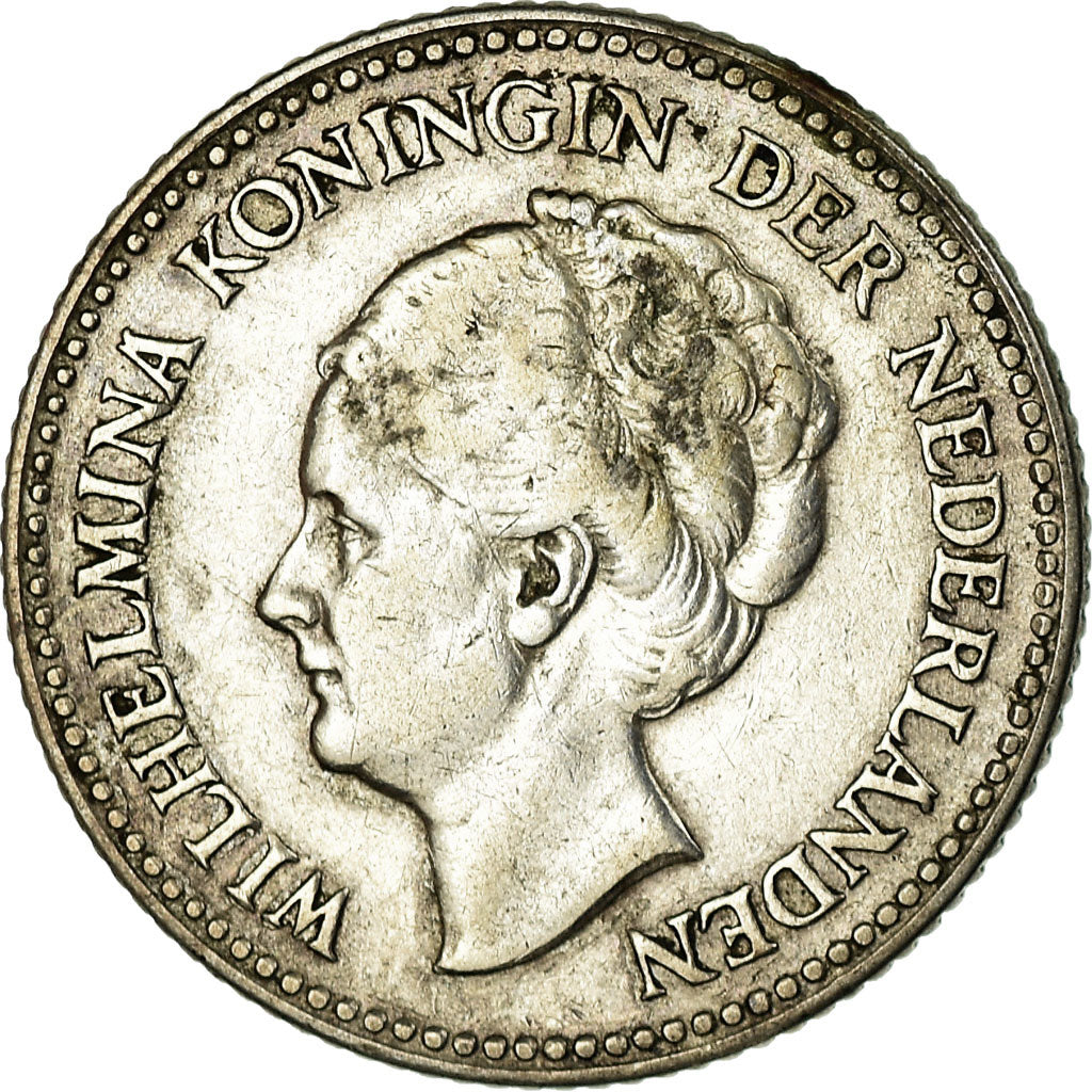 Moneta, Paesi Bassi, Wilhelmina I, 1/2 Gulden, 1928, MB+, Argento, KM:160