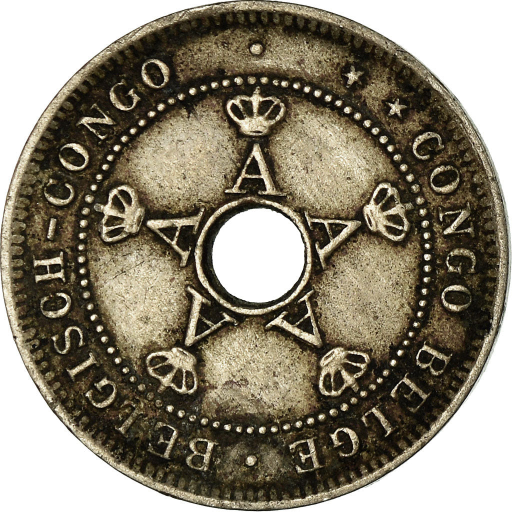Münze, Belgisch-Kongo, 5 Centimes, 1919, S+, Copper-nickel, KM:17