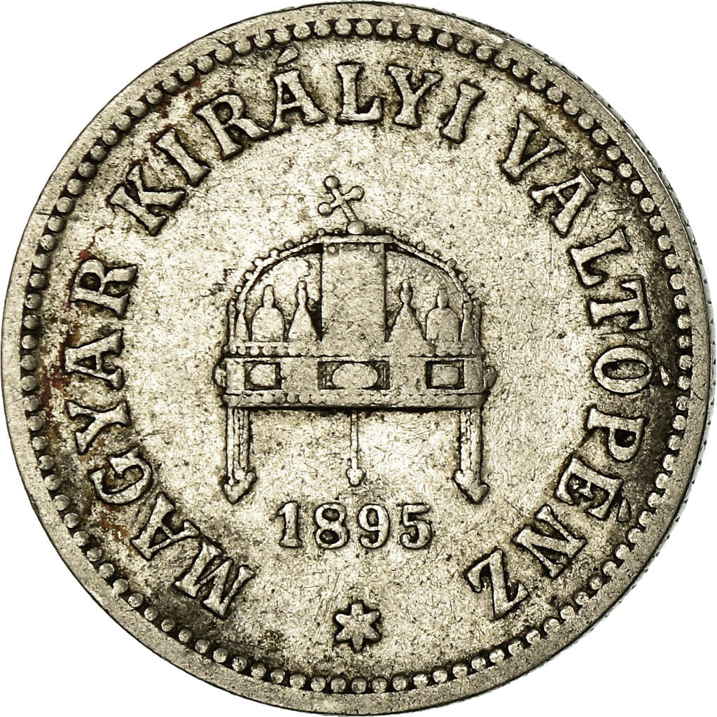 Coin, Hungary, Franz Joseph I, 10 Filler, 1895, Kormoczbanya, EF(40-45), Nickel