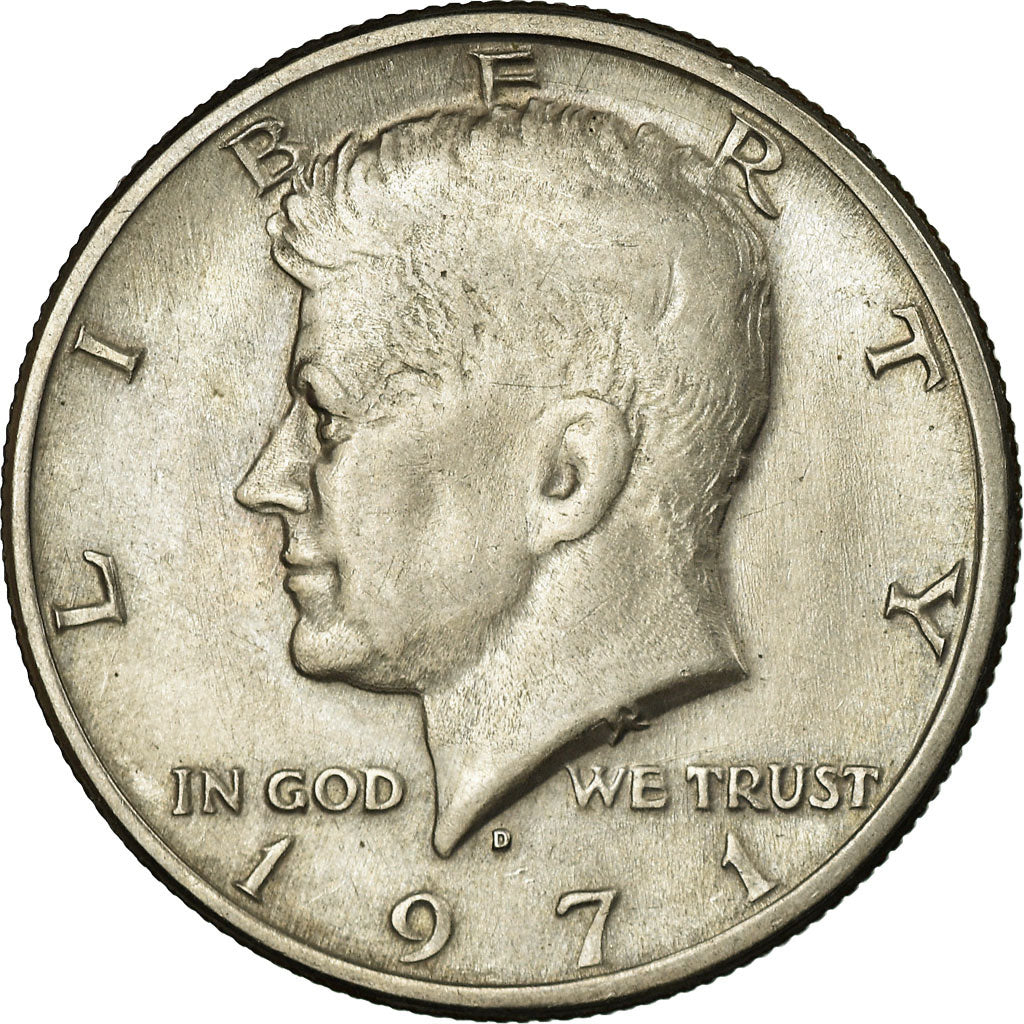 Coin, United States, Kennedy Half Dollar, Half Dollar, 1971, U.S. Mint, Denver