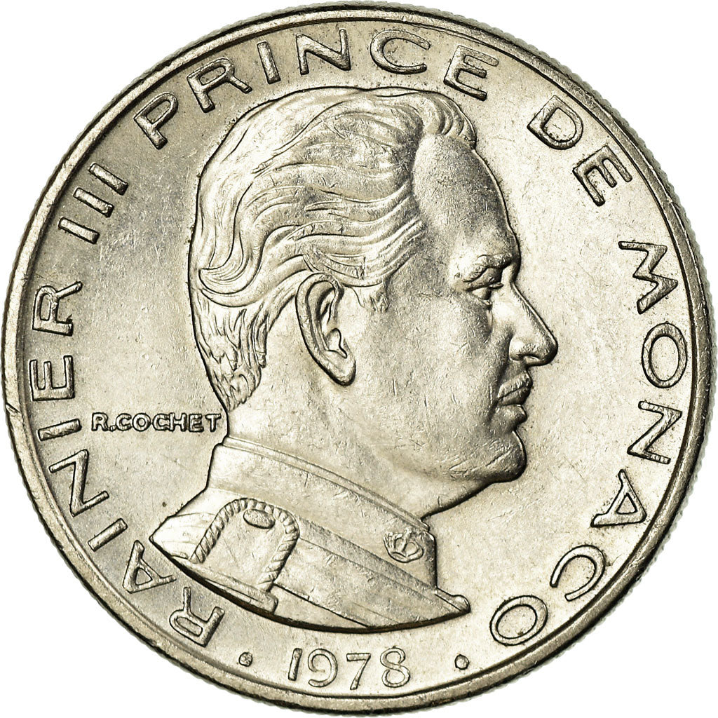 Coin, Monaco, Rainier III, Franc, 1978, AU(55-58), Nickel, KM:140