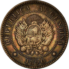 Moneda, Argentina, Centavo, 1890, MBC, Bronce, KM:32