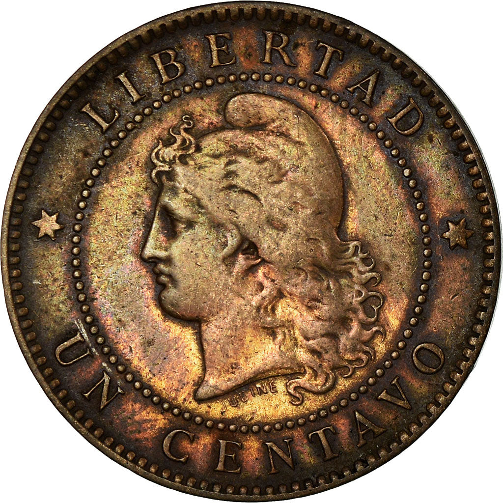 Moneda, Argentina, Centavo, 1890, MBC, Bronce, KM:32