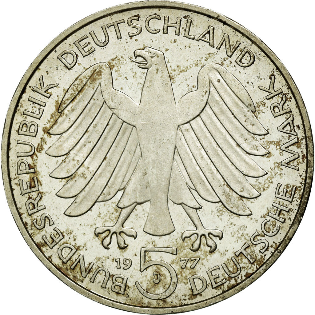 Monnaie, République fédérale allemande, 5 Mark, 1977, Hamburg, Germany, SUP