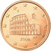Włochy, 5 Euro Cent, 2006, Rome, AU(55-58), Miedź platerowana stalą, KM:212