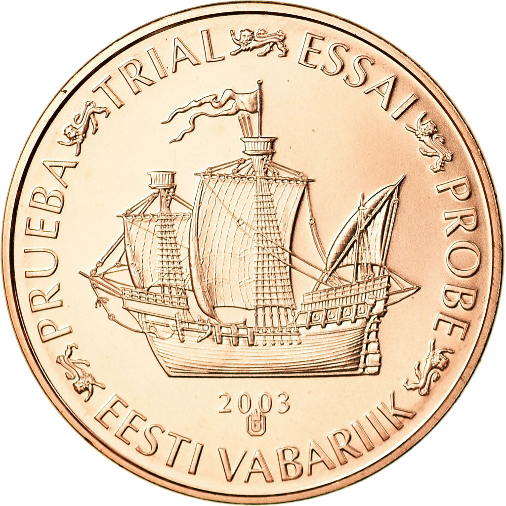 Estonia, Fantasy euro patterns, 5 Euro Cent, 2003, unofficial private coin