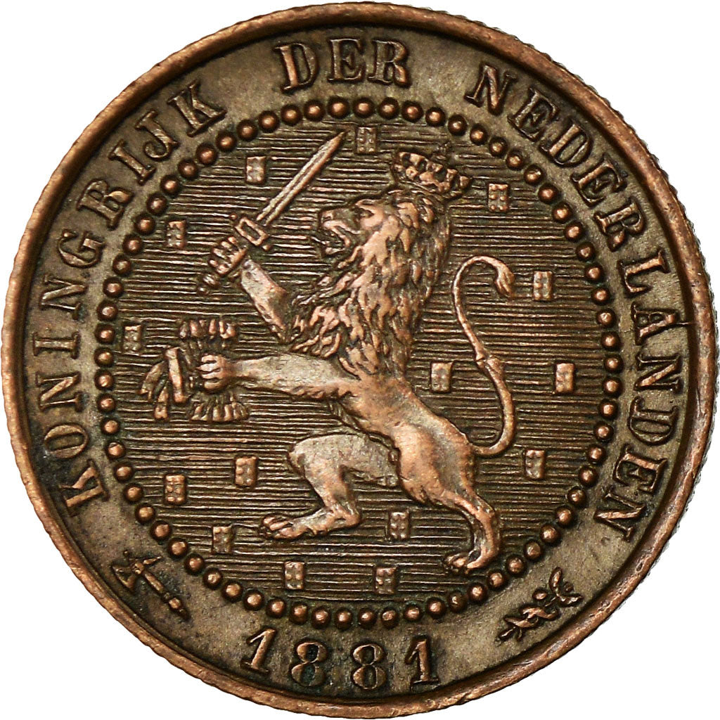 Moneta, Paesi Bassi, William III, Cent, 1881, BB, Bronzo, KM:107.1