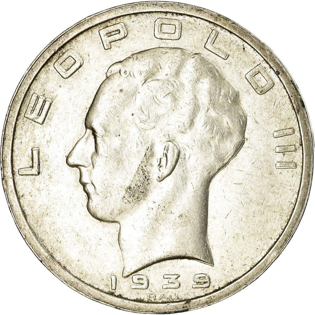 Moneta, Belgio, 50 Francs, 50 Frank, 1939, BB, Argento, KM:122.2