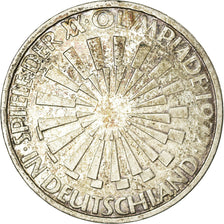 Moneta, GERMANIA - REPUBBLICA FEDERALE, 10 Mark, 1972, Stuttgart, BB+, Argento