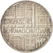 GERMANY - FEDERAL REPUBLIC, 5 Mark, 1975, Stuttgart, Germany, AU(55-58), Silv...
