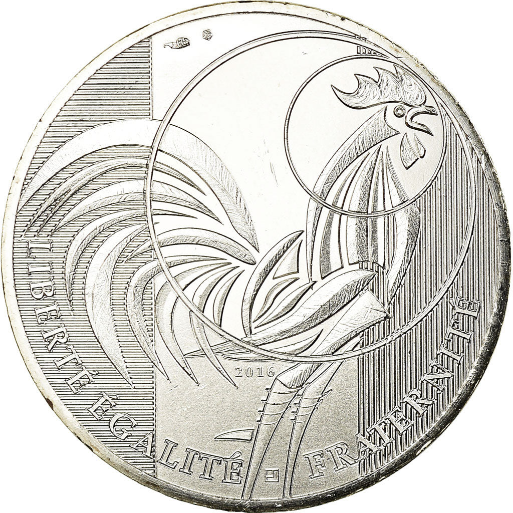 Francia, 10 Euro, Coq, 2016, SC, Plata