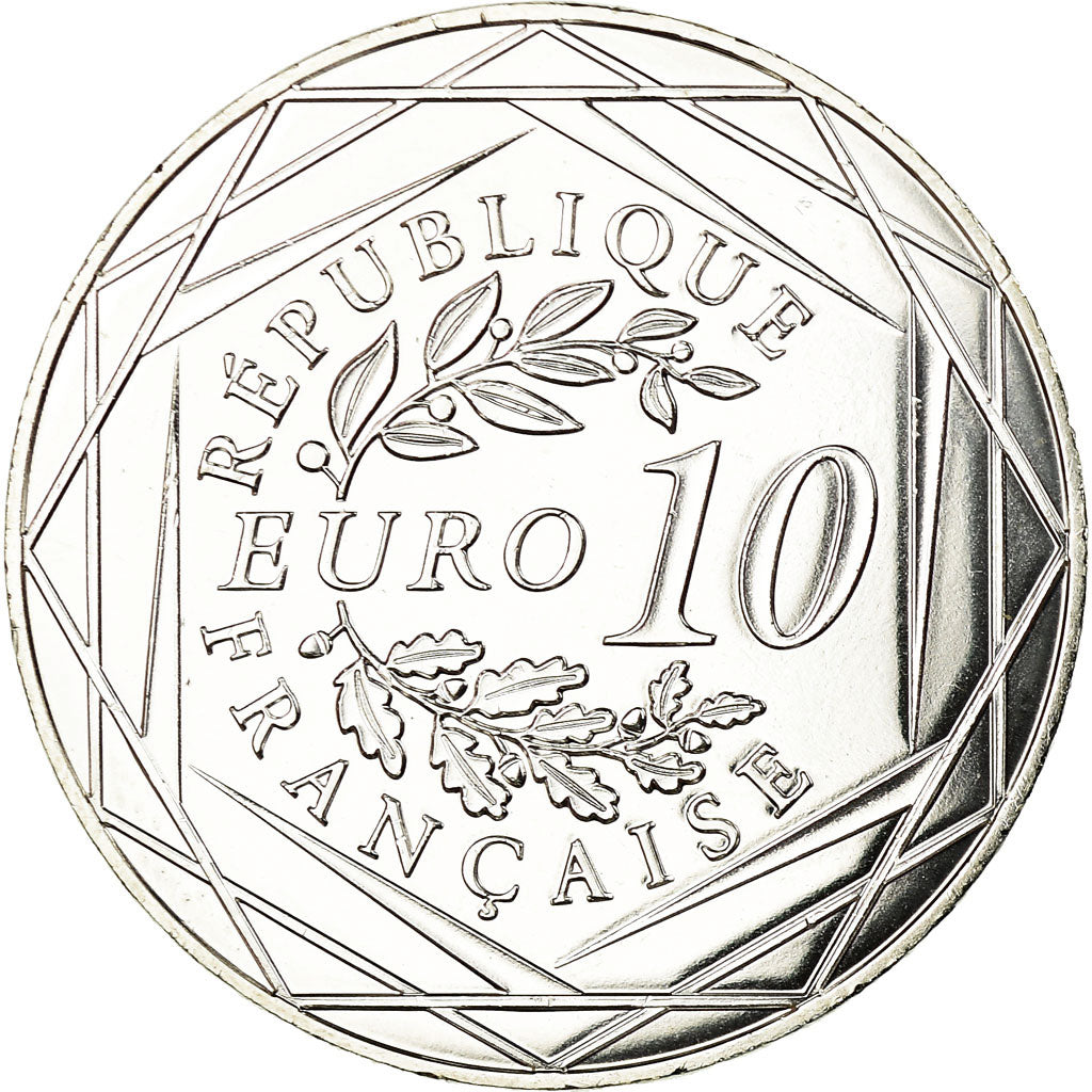 Francia, 10 Euro, Coq, 2016, SC, Plata