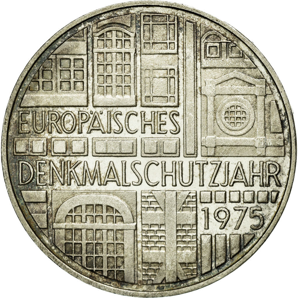 Coin, GERMANY - FEDERAL REPUBLIC, 5 Mark, 1975, Stuttgart, Germany, MS(60-62)