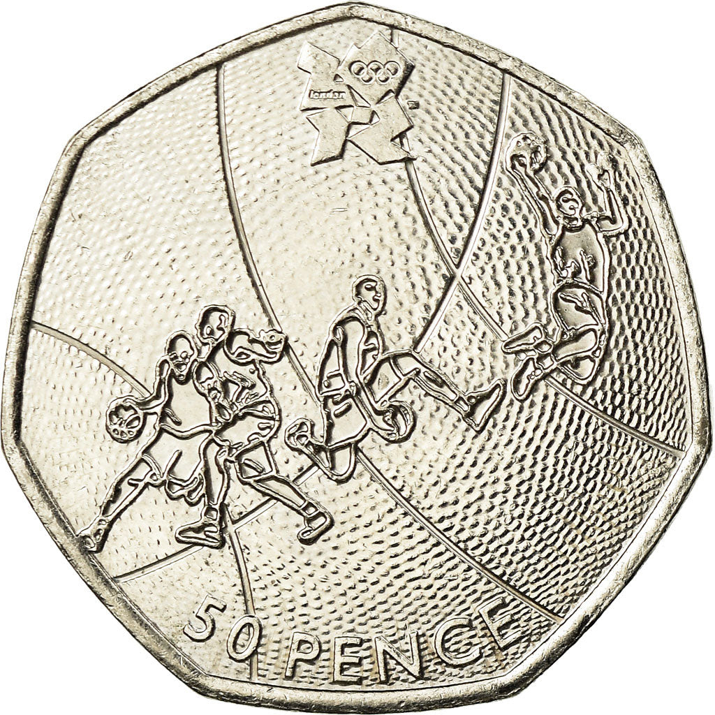 Moneta, Gran Bretagna, Elizabeth II, Basketball, 50 Pence, 2011, British Royal