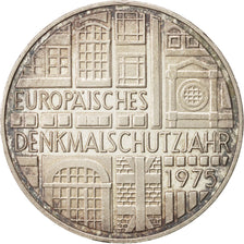 GERMANY - FEDERAL REPUBLIC, 5 Mark, 1975, Stuttgart, Germany, MS(60-62), Silv...