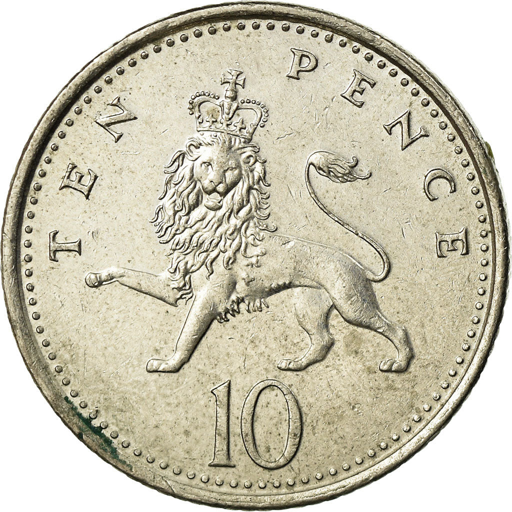 Moneta, Gran Bretagna, Elizabeth II, 10 Pence, 1992, MB+, Rame-nichel, KM:938