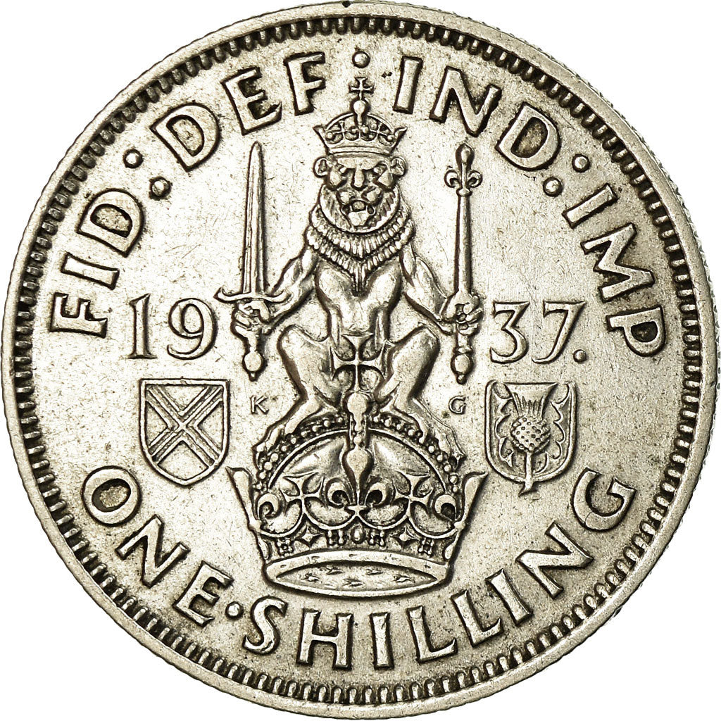 Moneta, Gran Bretagna, George VI, Shilling, 1937, BB, Argento, KM:853