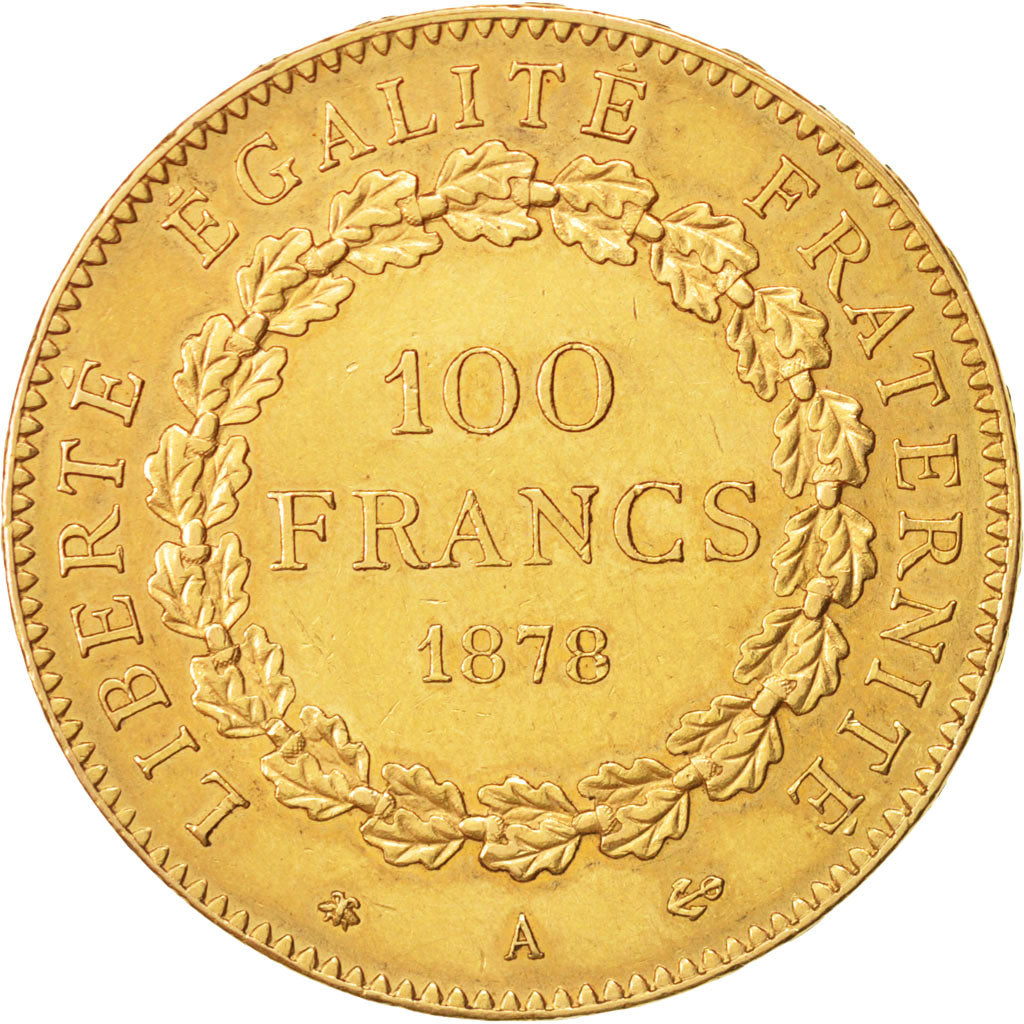 France, Génie, 100 Francs, 1878, Paris, SUP, Gold, KM:832, Gadoury:1137