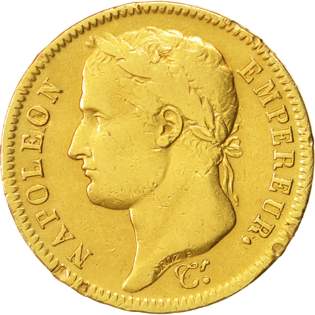 Munten, Frankrijk, Napoléon I, 40 Francs, 1812, Paris, ZF, Goud, KM:696.1