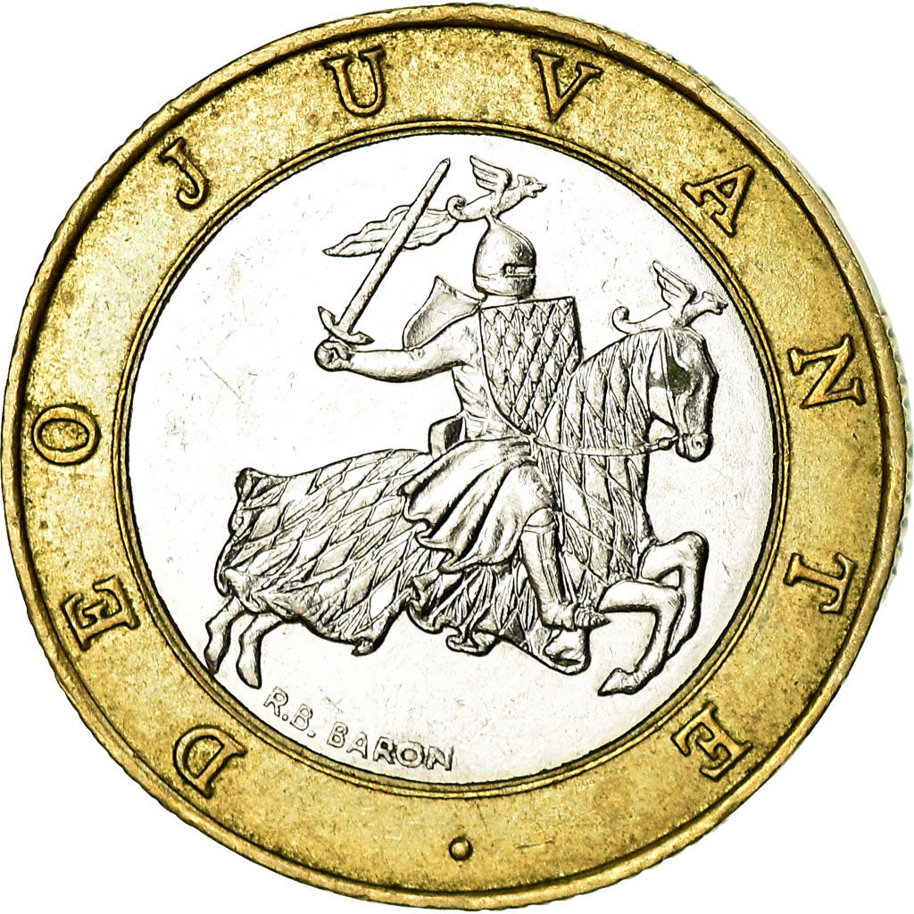 Münze, Monaco, Rainier III, 10 Francs, 1989, SS, Bi-Metallic, KM:163