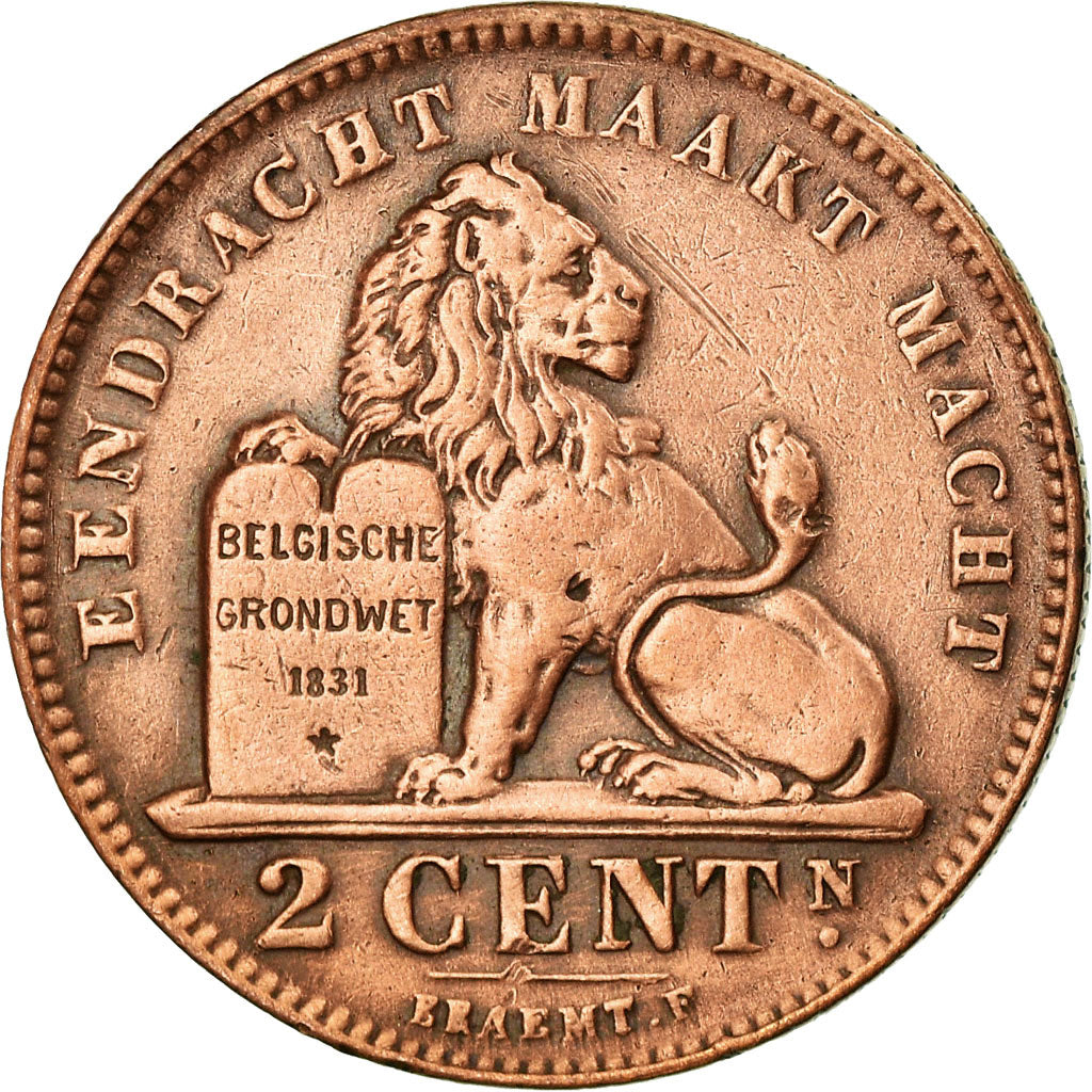 Munten, België, Albert I, 2 Centimes, 1919, ZF+, Koper, KM:65