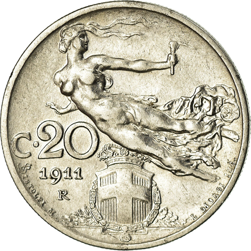 Monnaie, Italie, Vittorio Emanuele III, 20 Centesimi, 1911, Rome, TTB+, Nickel
