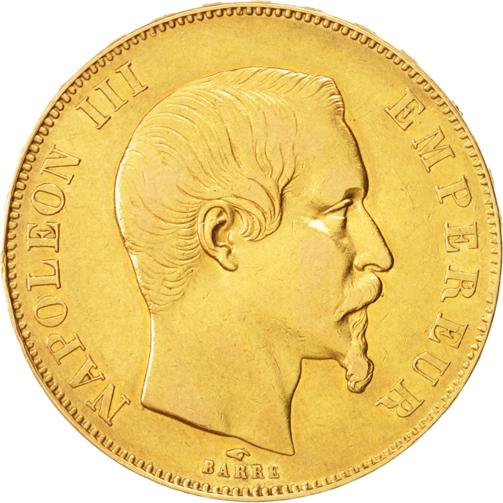 France, Napoleon III, Napoléon III, 50 Francs, 1857, Paris, AU(50-53), Gold,...
