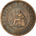 Moneta, INDOCINA FRANCESE, Cent, 1887, Paris, BB, Bronzo, KM:1, Lecompte:39