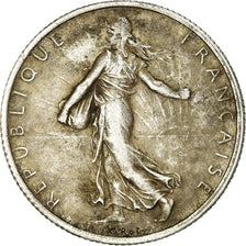 Moneda, Francia, Semeuse, 2 Francs, 1916, Paris, MBC, Plata, KM:845.1