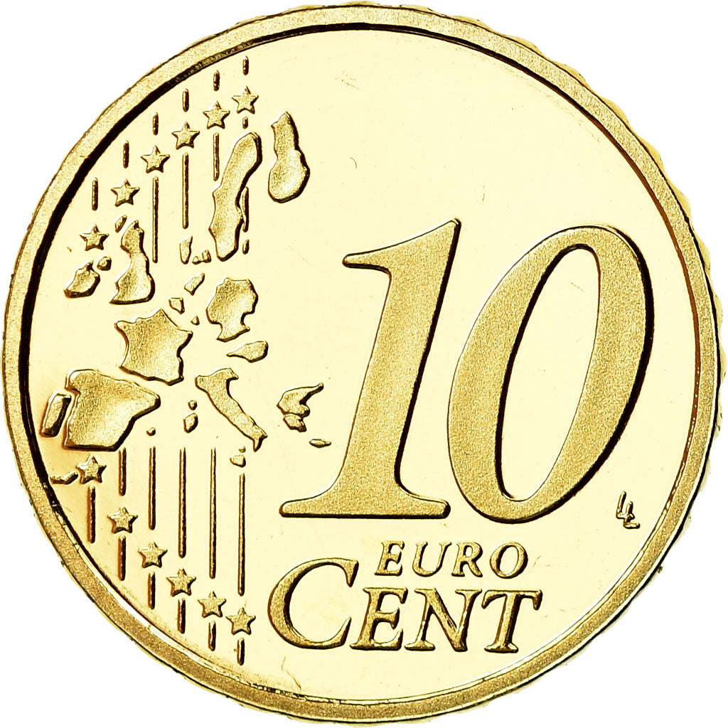 Niederlande, 10 Euro Cent, 2000, BE, STGL, Messing, KM:237