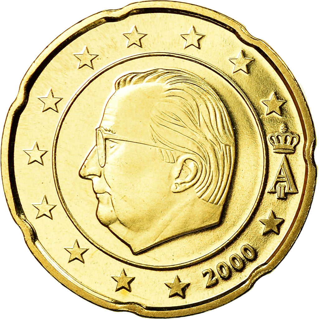 België, 20 Euro Cent, 2000, BE, FDC, Tin, KM:228