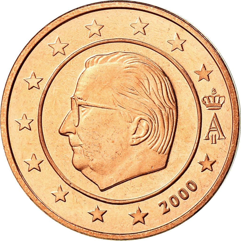 België, 2 Euro Cent, 2000, BE, FDC, Copper Plated Steel, KM:225