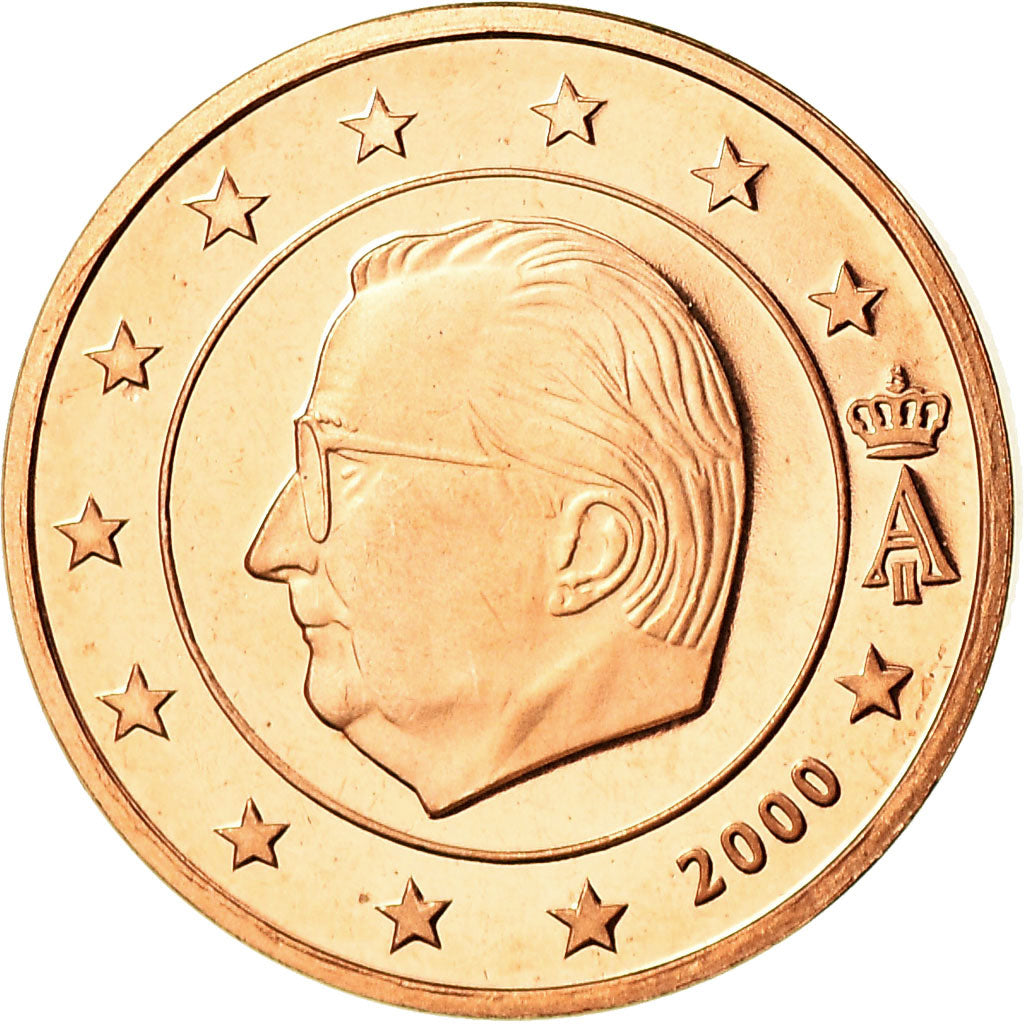 Bélgica, Euro Cent, 2000, BE, FDC, Cobre chapado en acero, KM:224