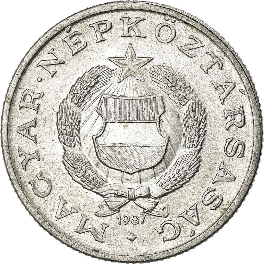Münze, Ungarn, Forint, 1987, S+, Aluminium, KM:575