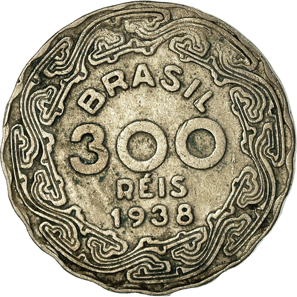 Münze, Brasilien, 300 Reis, 1938, SS, Copper-nickel, KM:546
