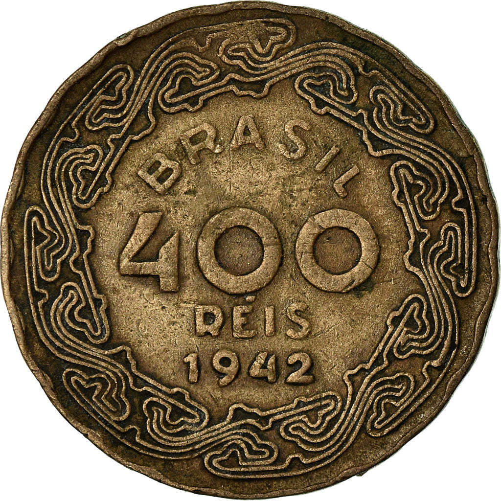 Moneta, Brasile, 400 Reis, 1942, BB, Rame-nichel, KM:547