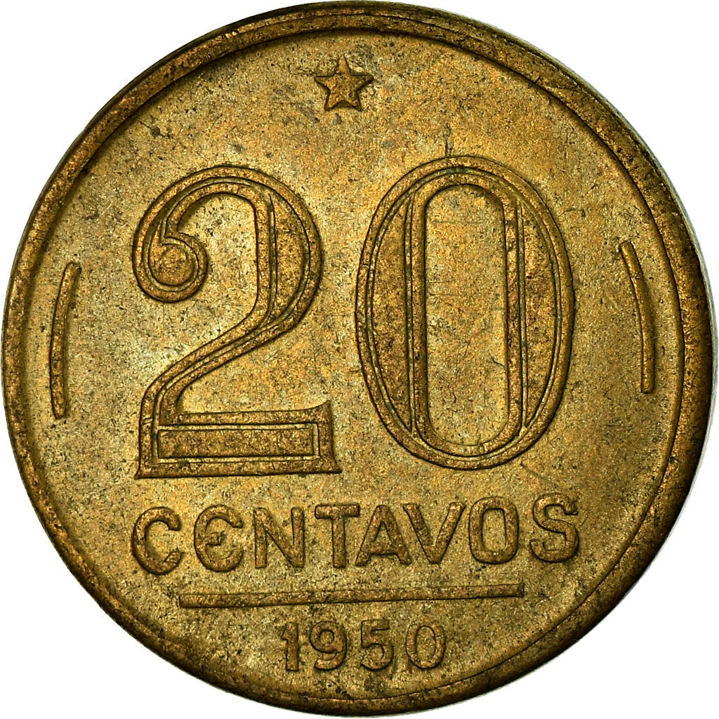 Coin, Brazil, 20 Centavos, 1950, EF(40-45)