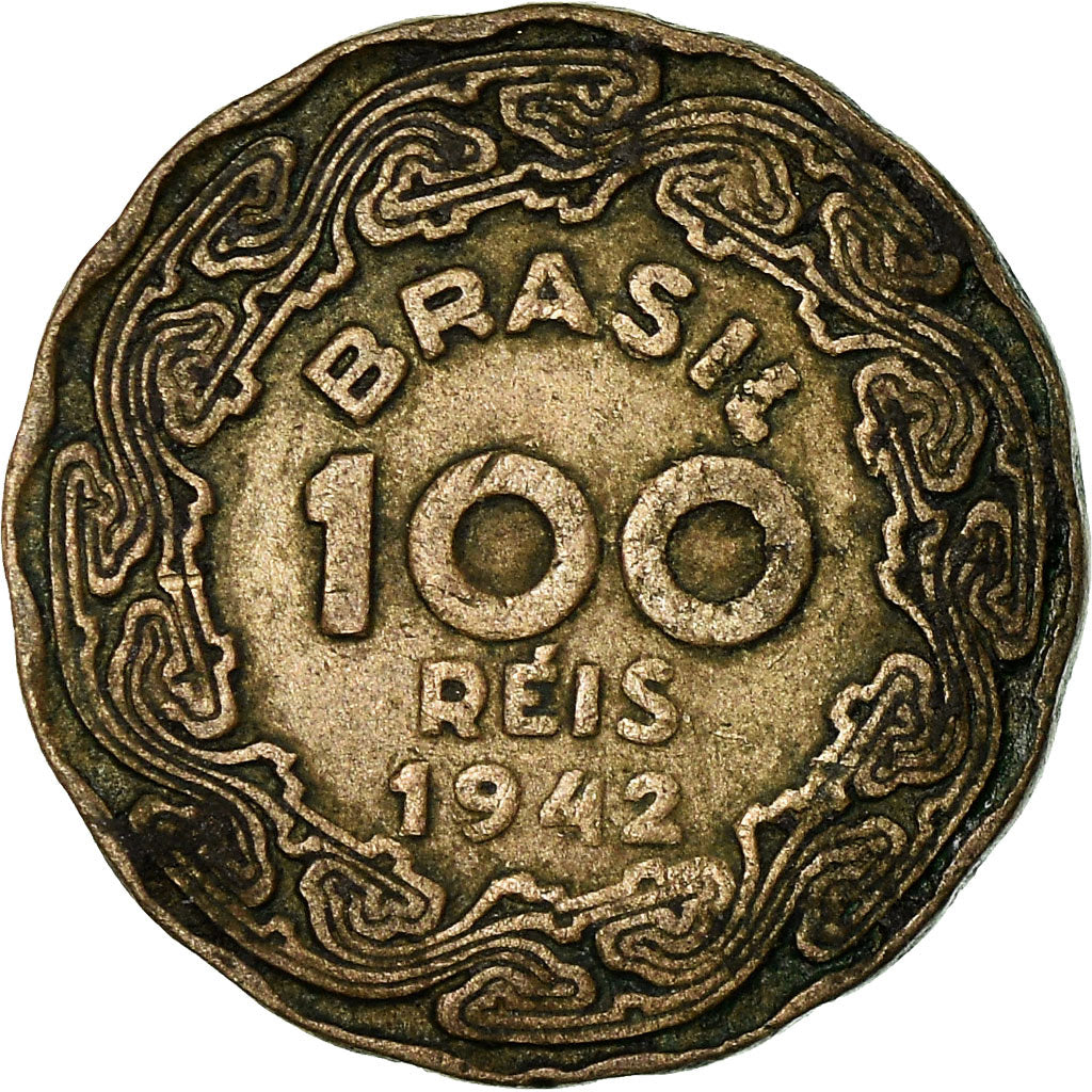 Coin, Brazil, 100 Reis, 1942, EF(40-45), Copper-nickel, KM:544