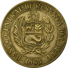 Moneda, Perú, Sol, 1968, MBC, Latón, KM:248