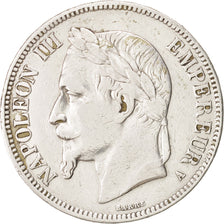 Frankreich, Napoleon III, Napoléon III, 5 Francs, 1867, Paris, EF(40-45), Si...