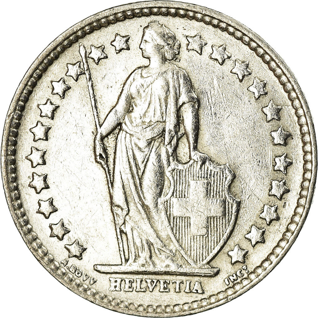 Moneta, Svizzera, 1/2 Franc, 1942, Bern, BB+, Argento, KM:23