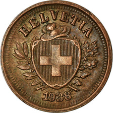 Coin, Switzerland, Rappen, 1938, Bern, EF(40-45), Bronze, KM:3.2