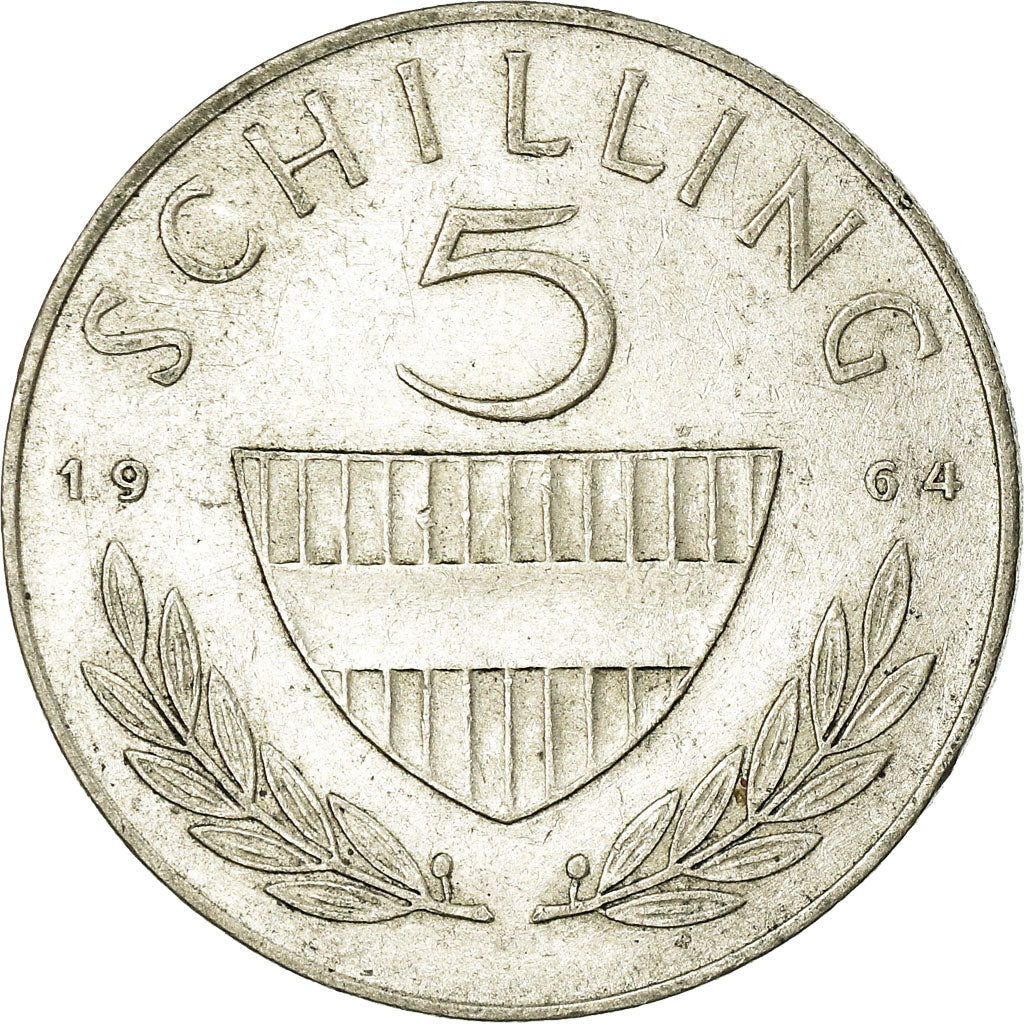 Munten, Oostenrijk, 5 Schilling, 1964, ZF, Zilver, KM:2889