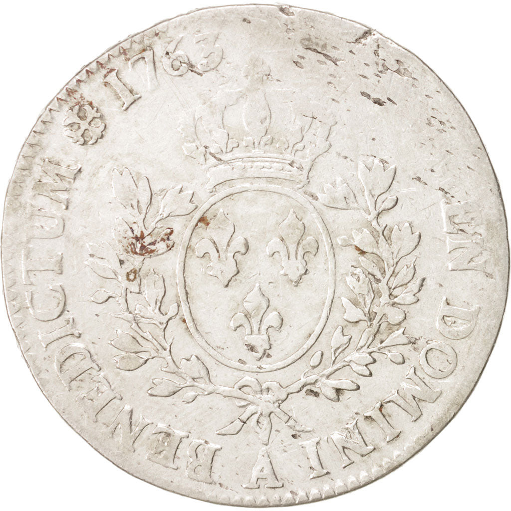 France, Louis XV, Écu au bandeau, Ecu, 1763, Paris, TB, Silver, KM:512.1, Ga...