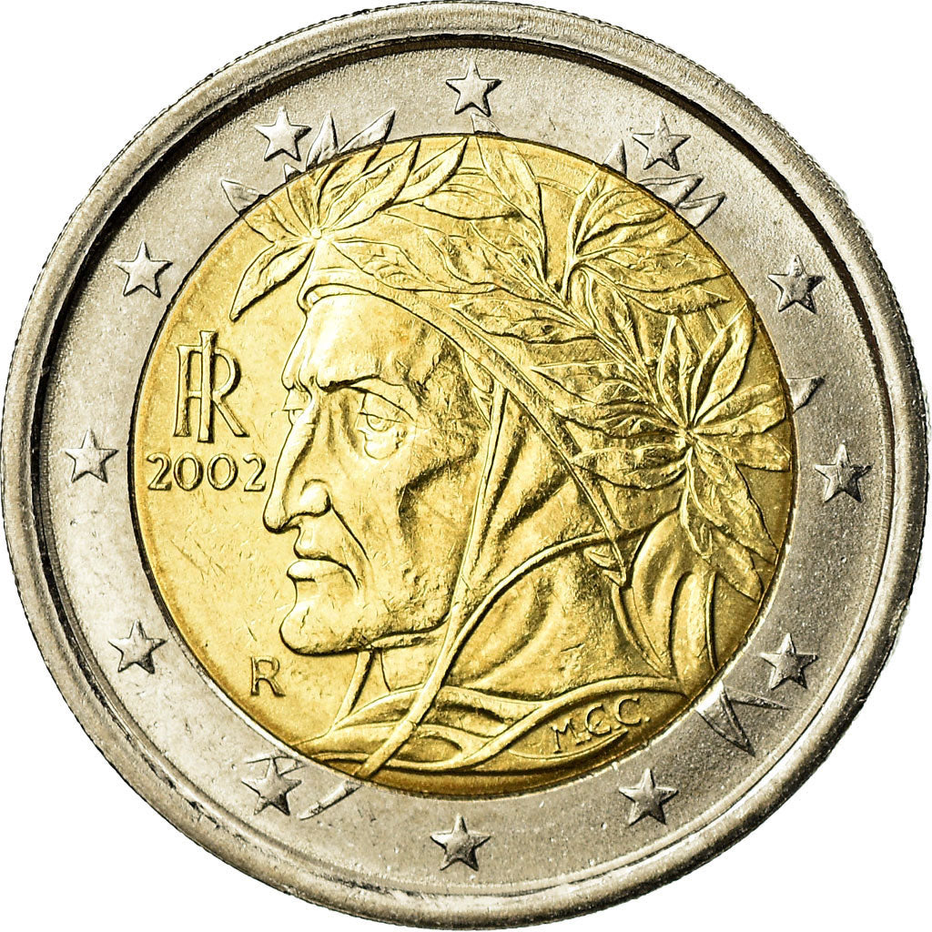 Italien, 2 Euro, 2002, SS+, Bi-Metallic, KM:217