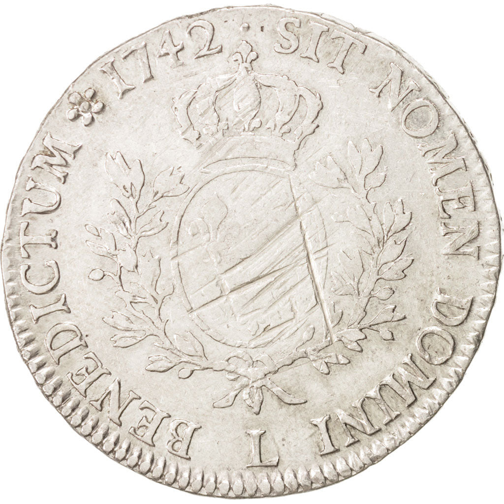 France, Louis XV, Écu au bandeau, Ecu, 1742, Bayonne, TB+, Silver, KM:512.12...