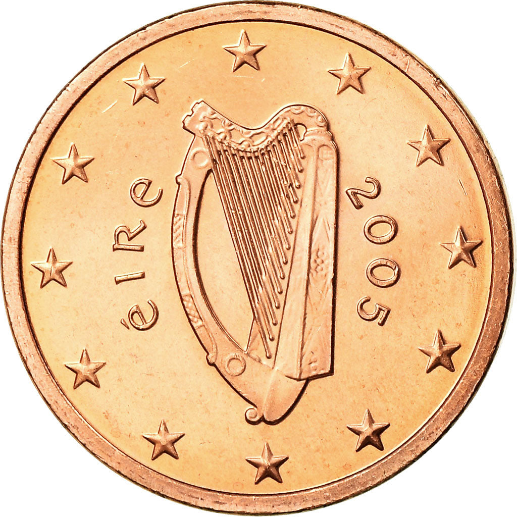 IRELAND REPUBLIC, 5 Euro Cent, 2005, VZ, Copper Plated Steel, KM:34