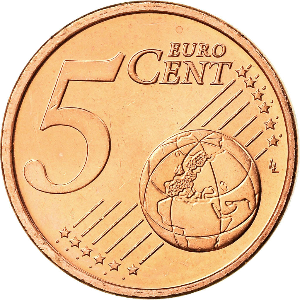 IRELAND REPUBLIC, 5 Euro Cent, 2005, VZ, Copper Plated Steel, KM:34